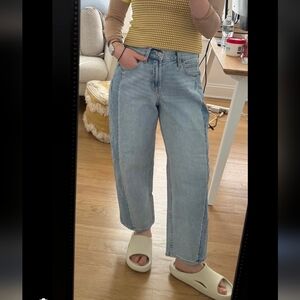 Two Tone Barrel Jeans
